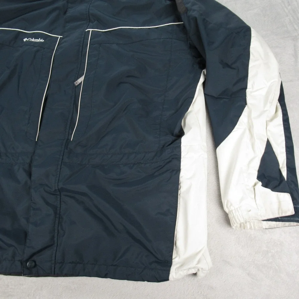 Columbia Jacket Mens XL Blue Interchange Wind Rain Outdoor Hiking 3in1 SHELL